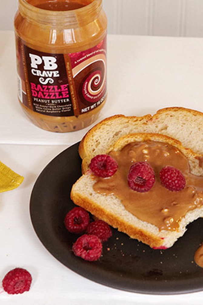 Peanut butter and raspberry