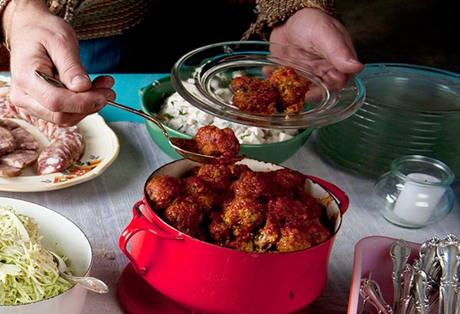 Sweet-and-Sour Potluck Meatballs