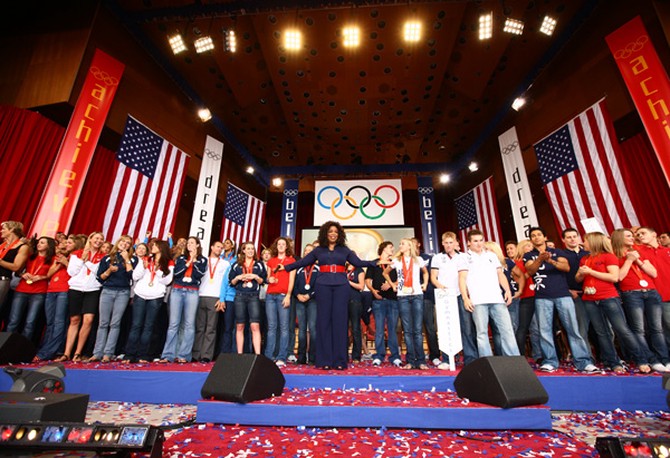 Oprah welcomes home Team USA
