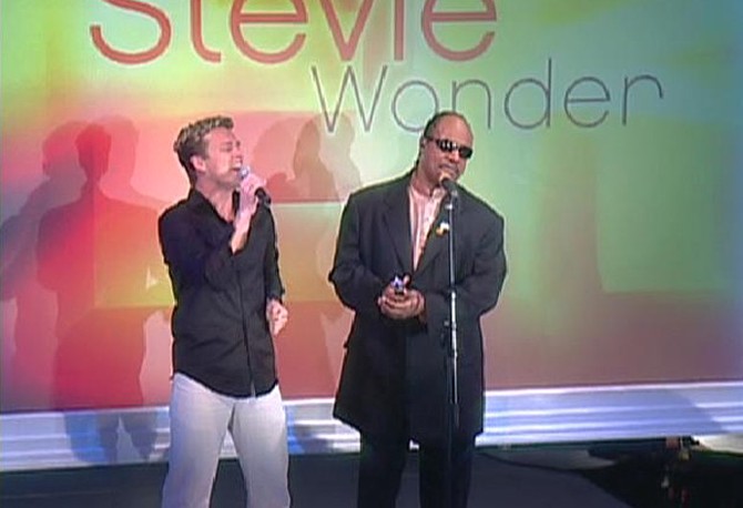 Jake and Stevie Wonder