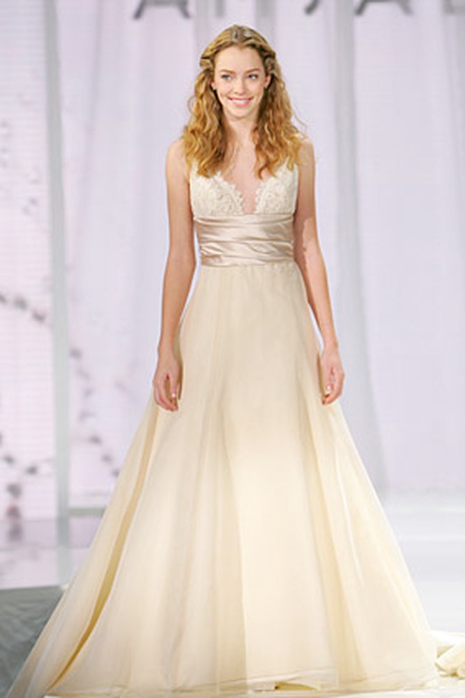 Amsale says this dress is perfect for a destination wedding.