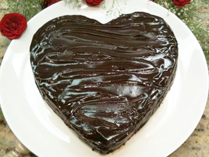 Cristina Ferrare's recipe for Chocolate Cake from the Heart
