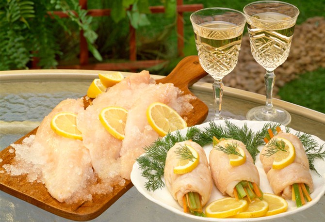 White wine with fish