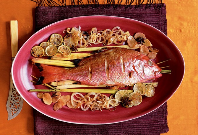 Spicy Grilled Snapper with Lemongrass and Ginger