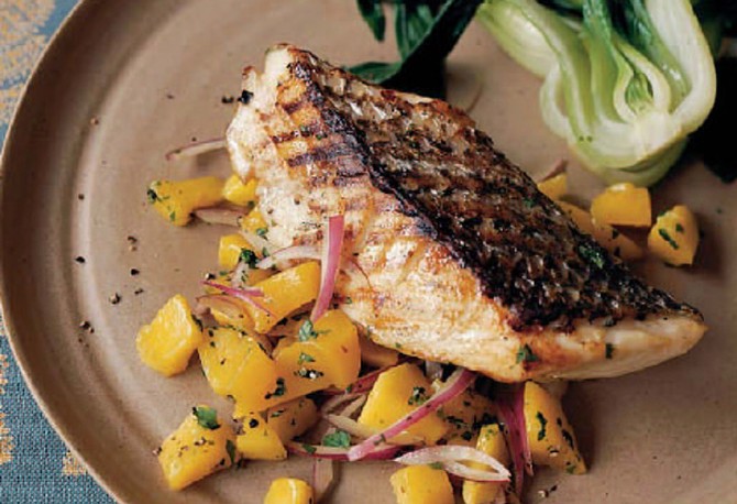 Grilled Fish with Mango Salsa