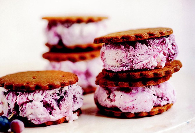 Blueberry Ice Cream Sandwiches