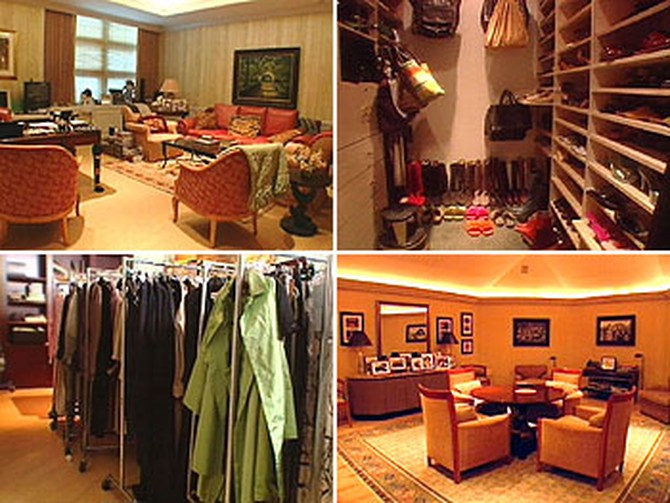 Oprah's office and closet before her makeover.