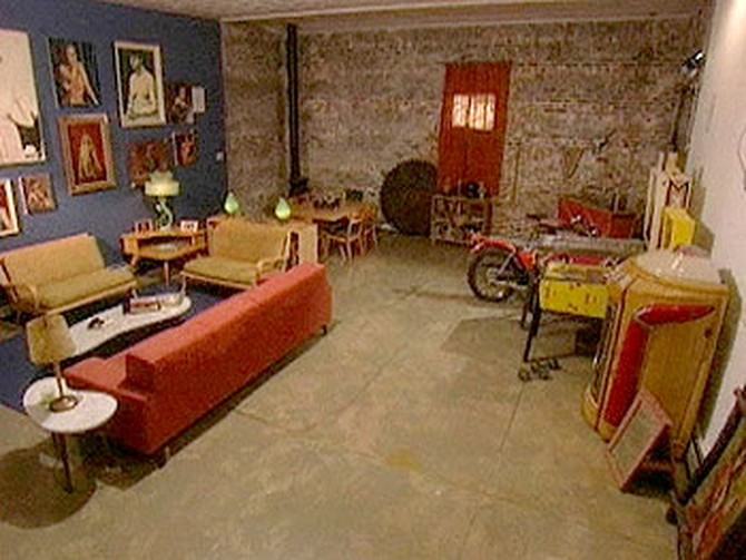 The loft living room before Nate Berkus