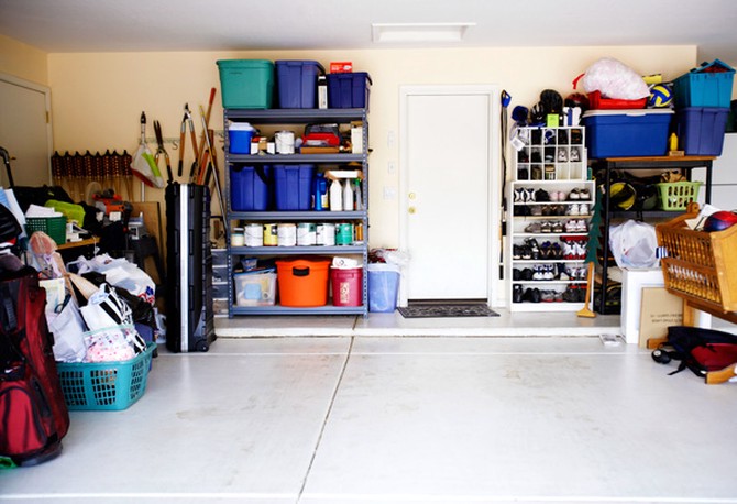 Clean and organized garage