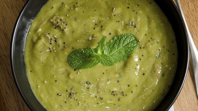Green Pea and Mint Soup