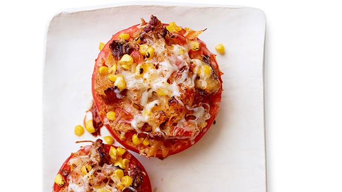 Stuffed Tomatoes with Sausage and Corn