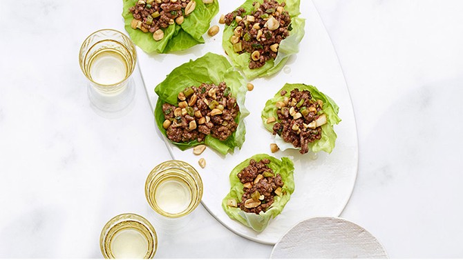 Gingery Beef Lettuce Wraps