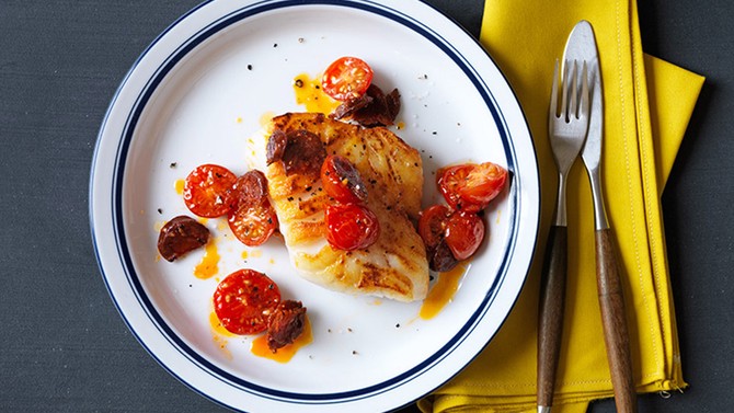 Cod with Chorizo and Tomatoes