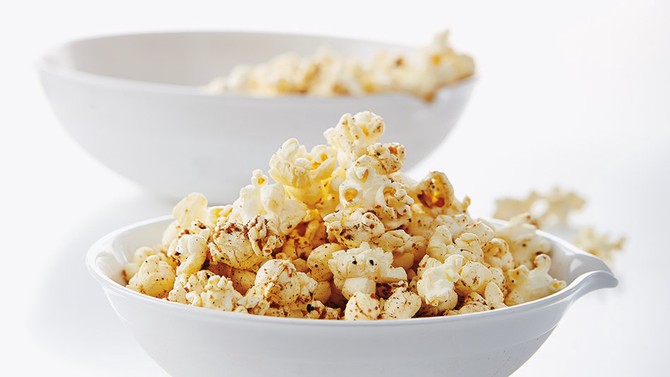 Popcorn with coconut oil