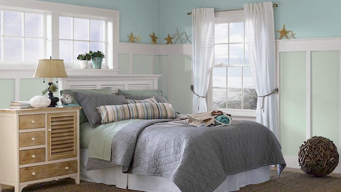 Sea Salt painted bedroom