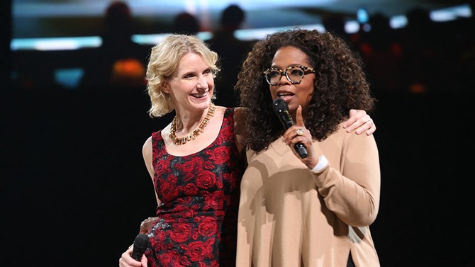 Oprah Winfrey and Elizabeth Gilbert