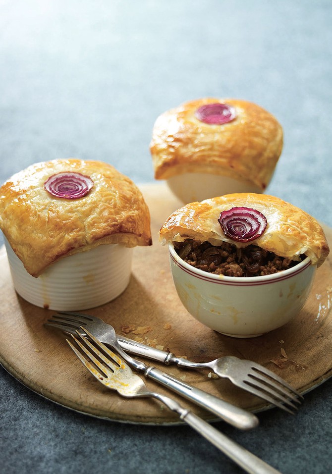 Beef and Caramelized Onion Pies
