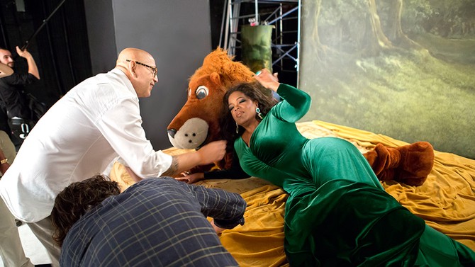 Oprah at O Magazine's January 2015 cover shoot