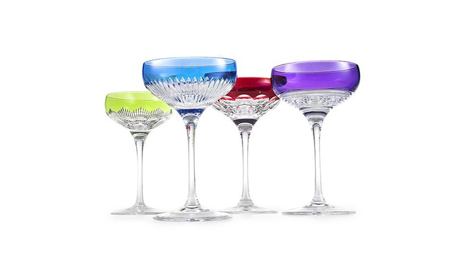 Mixology Assorted Color Champagne Coupes