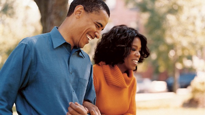 Oprah and Barack Obama