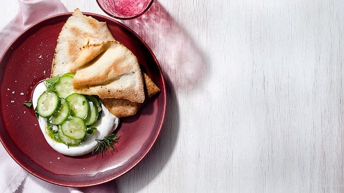 Labneh with Herbed Cucumbers