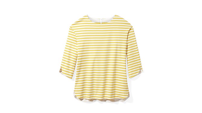 striped yellow shirt