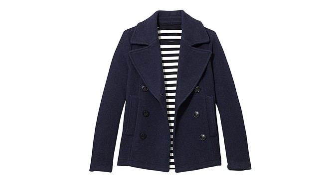 Peacoat & Striped Top