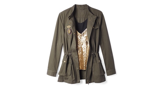 Glam Jacket, Tank and Brooch