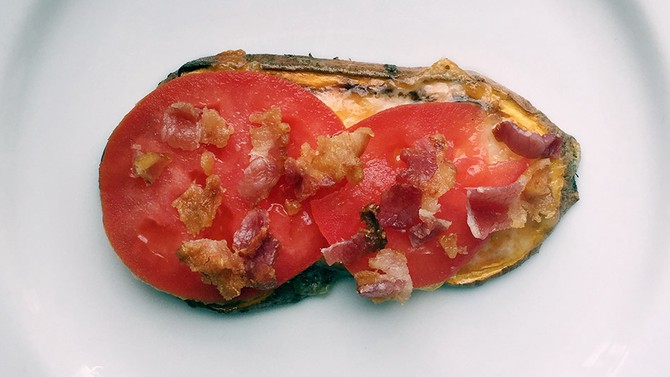 tomato bacon sweet potato toast
