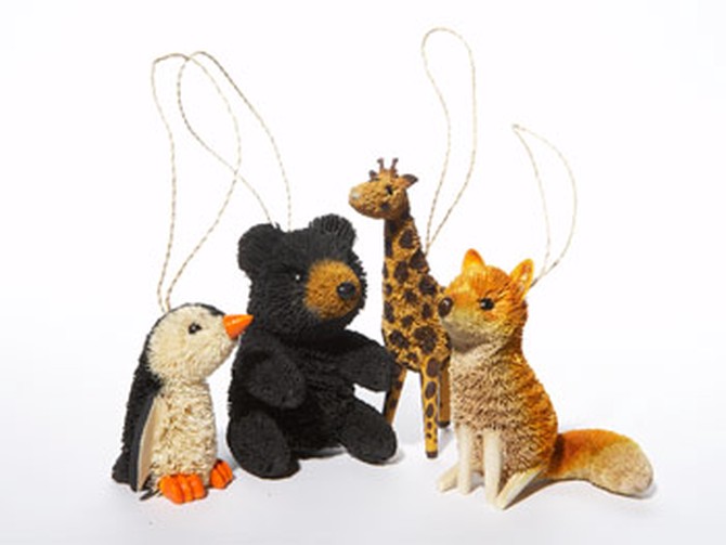 Brushkins by Nature's Accents animal ornaments