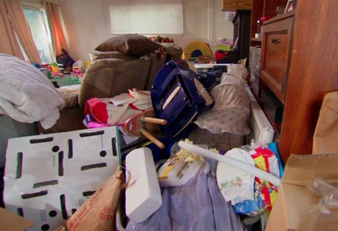 The Kelly's Cluttered Living Room