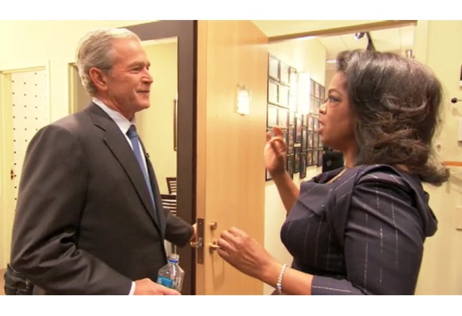 Oprah and George W. Bush