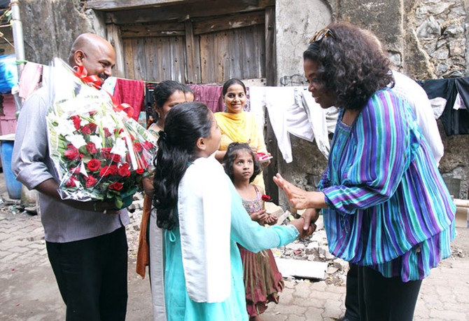 The Hegde family welcomes Oprah to Mumbai's Colaba neighborhood
