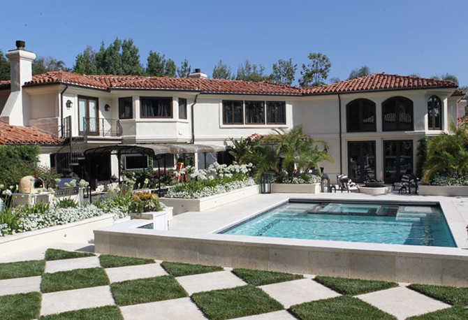 The Jenner family's home and pool