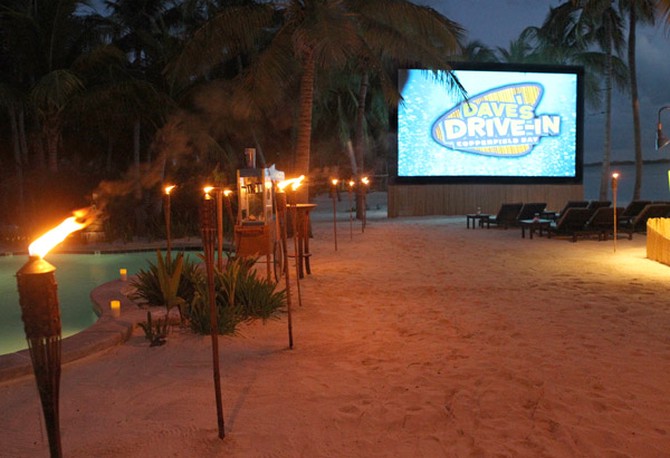 Dave's Drive-In Copperfield Bay outdoor movie theater