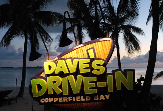 Dave's Drive-In Copperfield Bay sign
