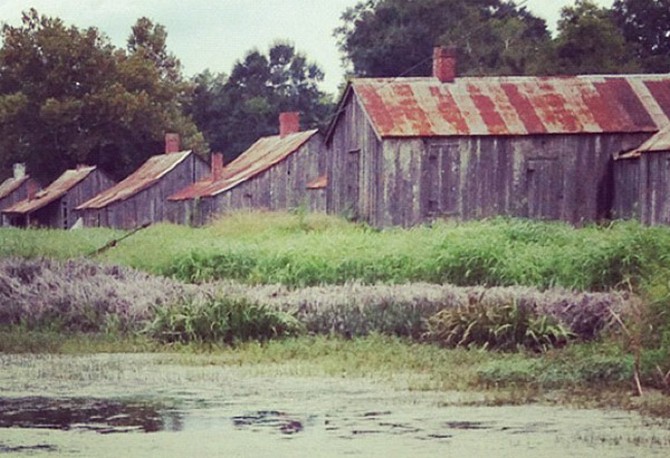 Oprah Winfrey's Instagram photo of plantation cabins in Louisiana
