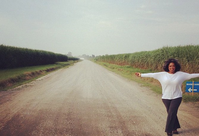 Oprah's Instagram photo of Thibodaux, Louisiana