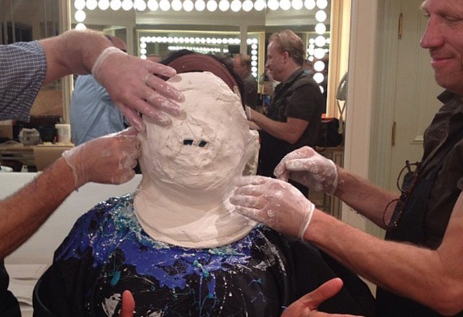 Oprah Winfrey getting a silicon face cast made while filming "Lee Daniels' The Butler"