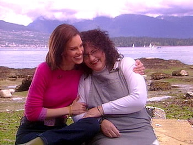 Hilary Swank and her mother, Judy