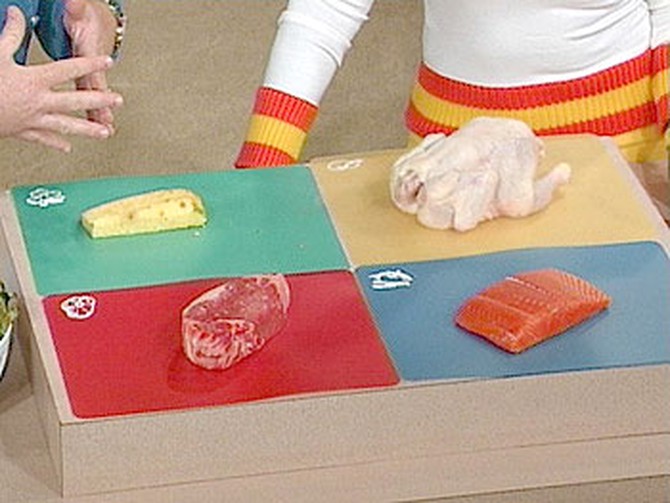 Colored cutting boards