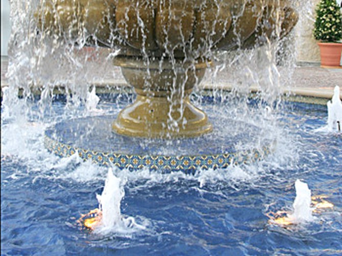 Courtyard fountain