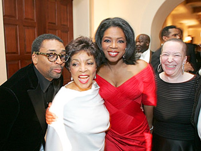 Spike Lee, Ruby Dee, Oprah and Pearl Cleage. Copyright 2005, Harpo Productions, Inc./George Burns & Bob Davis.