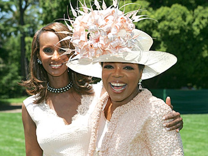 Iman and Oprah. Copyright 2005, Harpo Productions, Inc./George Burns & Bob Davis. All rights reserved.