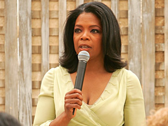 Oprah welcomes her guests