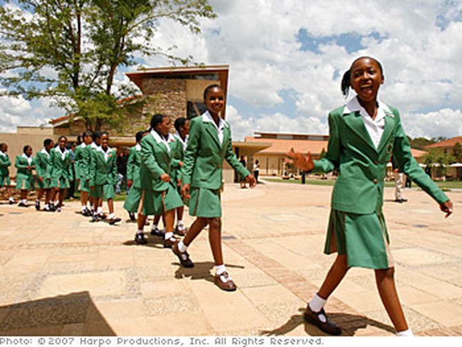 Girls at the Leadership Academy in South Africa