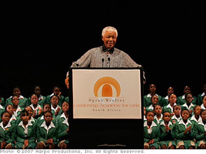 Former South Africa president Nelson Mandela