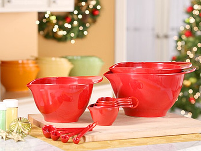 Melamine Bowls, Measuring Cups and Spoons from Williams-Sonoma