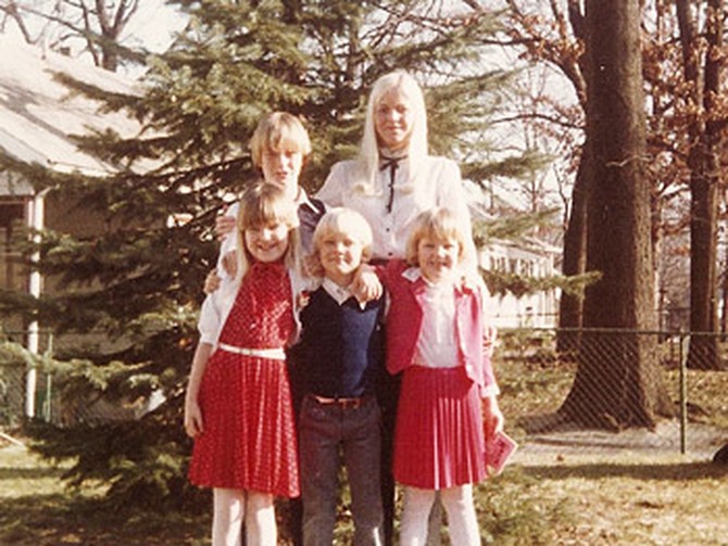 Julie with her mother and siblings