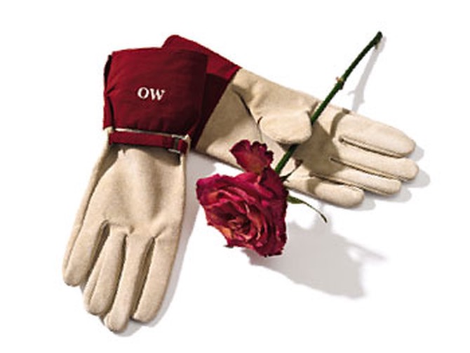 O at Home List: Suede gardening gloves